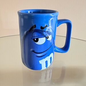 M&M Blue Letter M Ceramic Tea Coffee Mug 12 Oz
